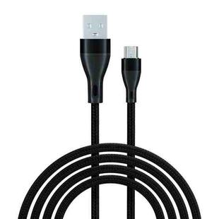 ADC-001 3A USB to Micro USB Weave Fast Charging Data Cable, Length:2m(Black)