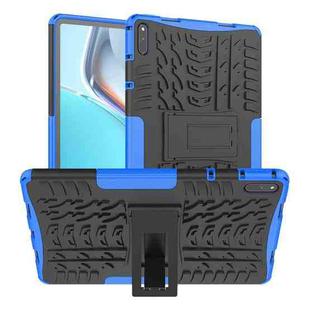 For Huawei MatePad 11 Tire Texture Shockproof TPU+PC Protective Case with Holder(Blue)