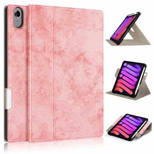 For iPad mini 6 Solid Color Voltage Horizontal Flip PU Leather Tablet Case with Rotating Holder & Pen Slot & Sleep / Wake-up Function(Pink)