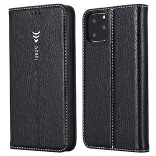 For iPhone 11 Pro Max GEBEI PU+TPU Horizontal Flip Protective Case with Holder & Card Slots(Black)