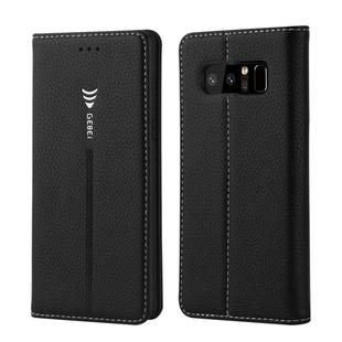 For Galaxy Note 8 GEBEI PU+TPU Horizontal Flip Protective Case with Holder & Card Slots(Black)