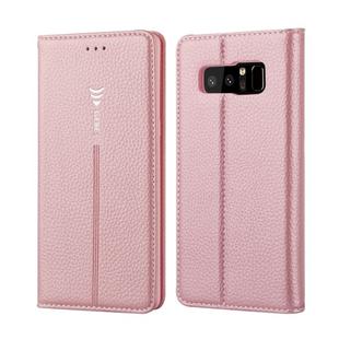 For Galaxy Note 8 GEBEI PU+TPU Horizontal Flip Protective Case with Holder & Card Slots(Rose Gold)
