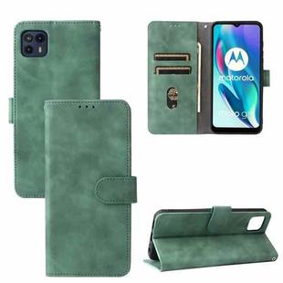 For Motorola Moto G50 5G Solid Color Skin Feel Magnetic Buckle Horizontal Flip Calf Texture PU Leather Case with Holder & Card Slots & Wallet(Green)