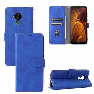 For Nokia C30 Solid Color Skin Feel Magnetic Buckle Horizontal Flip Calf Texture PU Leather Case with Holder & Card Slots & Wallet(Blue)