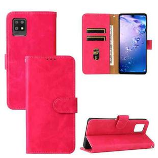 For Sharp Air Zero6 Solid Color Skin Feel Magnetic Buckle Horizontal Flip Calf Texture PU Leather Case with Holder & Card Slots & Wallet(Rose Red)