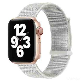 Hook and Loop Fastener Dual Section Watch Band For Apple Watch Series 8&7 41mm / SE 2&6&SE&5&4 40mm / 3&2&1 38mm(Reflective White)