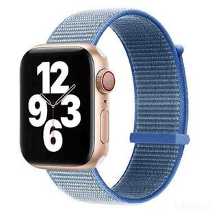 Hook and Loop Fastener Dual Section Watch Band For Apple Watch Series 8&7 41mm / SE 2&6&SE&5&4 40mm / 3&2&1 38mm(Lake Blue)