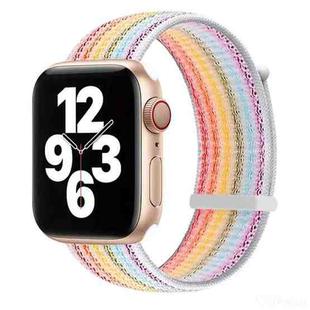 Hook and Loop Fastener Dual Section Watch Band For Apple Watch Series 8&7 41mm / SE 2&6&SE&5&4 40mm / 3&2&1 38mm(Seven Colorful)