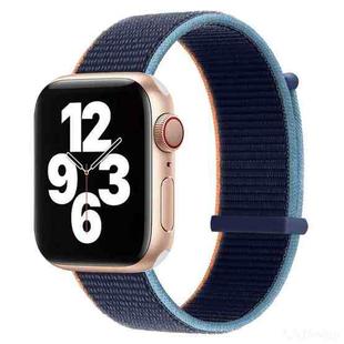 Hook and Loop Fastener Dual Section Watch Band For Apple Watch Ultra 49mm&Watch Ultra 2 49mm / Series 9&8&7 45mm / SE 3&SE 2&6&SE&5&4 44mm / 3&2&1 42mm(Dark Navy Blue)