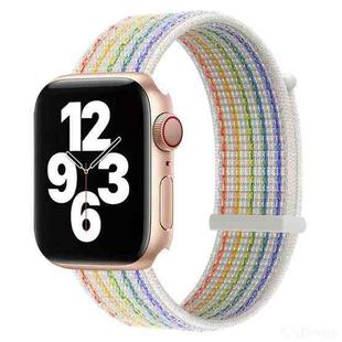 Hook and Loop Fastener Dual Section Watch Band For Apple Watch Ultra 49mm&Watch Ultra 2 49mm / Series 9&8&7 45mm / SE 3&SE 2&6&SE&5&4 44mm / 3&2&1 42mm(Reflective Rainbow Colors)