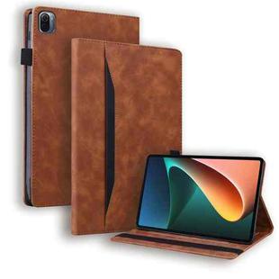 Business Shockproof Horizontal Flip Leather Case with Holder & Card Slots & Photo Frame & Pen Slot For Xiaomi Mi Pad 5 / 5 Pro(Brown)