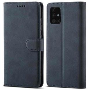For Samsung Galaxy Note20 Frosted Anti-theft Brush Horizontal Flip Leather Case with Holder & Card Slots & Wallet(Dark Blue)
