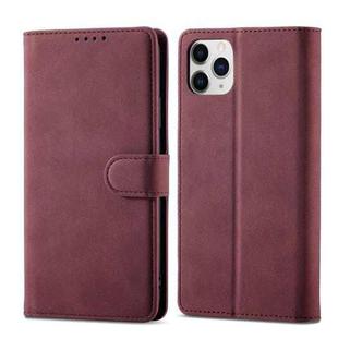 Frosted Anti-theft Brush Horizontal Flip Leather Case with Holder & Card Slots & Wallet For iPhone 11 Pro Max(Wine Red)