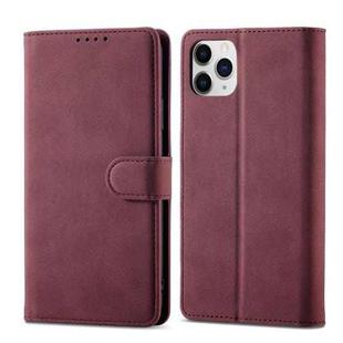 Frosted Anti-theft Brush Horizontal Flip Leather Case with Holder & Card Slots & Wallet For iPhone 11 Pro(Wine Red)