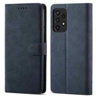 For Samsung Galaxy A72 5G/4G Frosted Anti-theft Brush Horizontal Flip Leather Case with Holder & Card Slots & Wallet(Dark Blue)