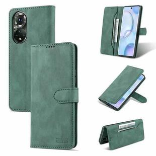 For Honor 50 AZNS Dream II Skin Feel PU+TPU Horizontal Flip Leather Case with Holder & Card Slots & Wallet(Green)