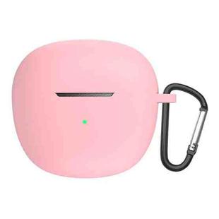 For QCY HT03 Integrated Liquid Silicone Earphone Protective Case with Hook(Pink)