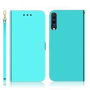For Galaxy A70 Imitated Mirror Surface Horizontal Flip Leather Case with Holder & Card Slots & Wallet & Lanyard(Mint Green)