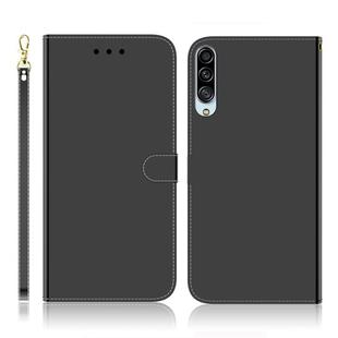 For Galaxy A90 5G Imitated Mirror Surface Horizontal Flip Leather Case with Holder & Card Slots & Wallet & Lanyard(Black)
