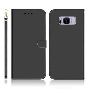 For Galaxy S8 Imitated Mirror Surface Horizontal Flip Leather Case with Holder & Card Slots & Wallet & Lanyard(Black)