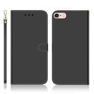 For iPhone 6 / 6s Imitated Mirror Surface Horizontal Flip Leather Case with Holder & Card Slots & Wallet & Lanyard(Black)