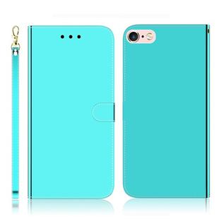 For iPhone 6 / 6s Imitated Mirror Surface Horizontal Flip Leather Case with Holder & Card Slots & Wallet & Lanyard(Mint Green)