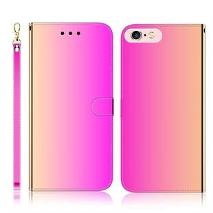 For iPhone 6 Plus / 6s Plus Imitated Mirror Surface Horizontal Flip Leather Case with Holder & Card Slots & Wallet & Lanyard(Gradient Color)