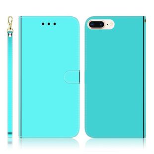 For iPhone 7 Plus / 8 Plus Imitated Mirror Surface Horizontal Flip Leather Case with Holder & Card Slots & Wallet & Lanyard(Mint Green)