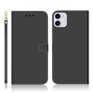 For iPhone 11 Imitated Mirror Surface Horizontal Flip Leather Case with Holder & Card Slots & Wallet & Lanyard(Black)