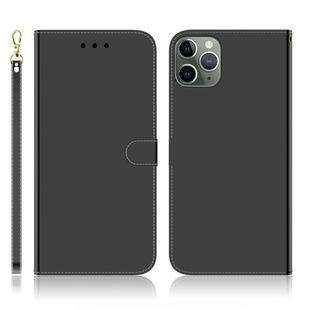 For iPhone 11 Pro Max Imitated Mirror Surface Horizontal Flip Leather Case with Holder & Card Slots & Wallet & Lanyard(Black)