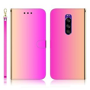 For Sony Xperia 1 Imitated Mirror Surface Horizontal Flip Leather Case with Holder & Card Slots & Wallet & Lanyard(Gradient Color)