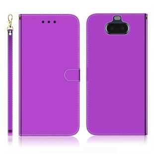 For Sony Xperia 20 Imitated Mirror Surface Horizontal Flip Leather Case with Holder & Card Slots & Wallet & Lanyard(Purple)