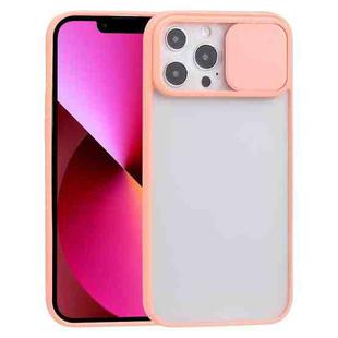 For iPhone 13 Sliding Camera Cover Design TPU Protective Case(Pink)