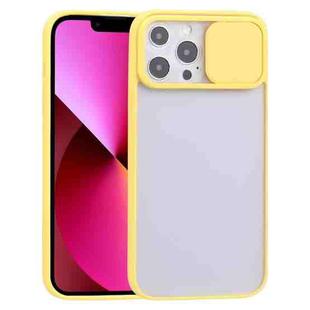 For iPhone 13 Sliding Camera Cover Design TPU Protective Case(Yellow)