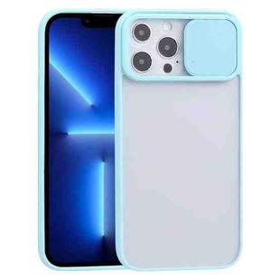 For iPhone 13 Pro Sliding Camera Cover Design TPU Protective Case (Sky Blue)