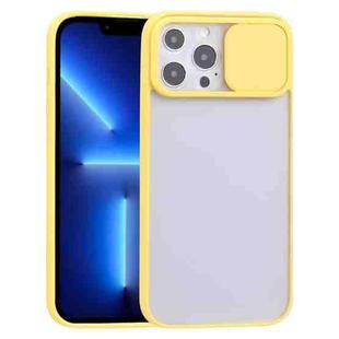 For iPhone 13 Pro Sliding Camera Cover Design TPU Protective Case (Yellow)