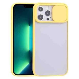 For iPhone 13 Pro Max Sliding Camera Cover Design TPU Protective Case (Yellow)