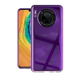 For Huawei Mate 30 Solid Color Shockproof PC Glass Case(Purple)