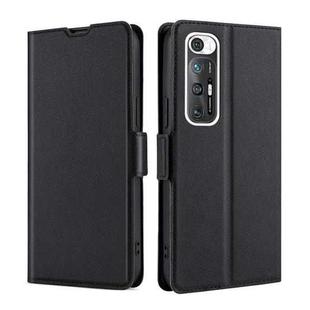 For Xiaomi Mi 10S Ultra-thin Voltage Side Buckle PU + TPU Horizontal Flip Leather Case with Holder & Card Slot(Black)