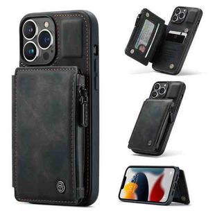 For iPhone 13 Pro Max CaseMe C20 Multifunctional PC + TPU Protective Case with Holder & Card Slot & Wallet (Black)