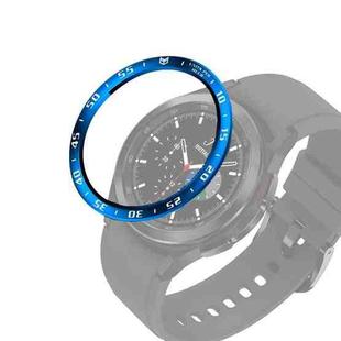 For Samsung Galaxy Watch4 Classic 42mm Smart Watch Steel Bezel Ring, A Version(Blue Ring White Letter)