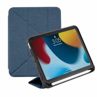 MOMAX TPU+PU Horizontal Flip Leather Tablet Case with Holder & Pen Slot & Sleep / Wake-up Function For iPad mini 6(Blue)