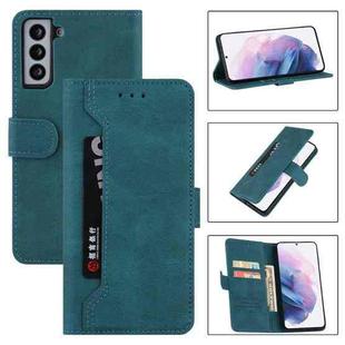 For Samsung Galaxy S21+ 5G Reverse Buckle Horizontal Flip PU Leather Case with Holder & Card Slot & Wallet(Lake Blue)