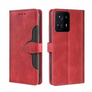 For Xiaomi Mix 4 Skin Feel Straw Hat Magnetic Buckle Horizontal Flip PU Leather Case with Holder & Card Slots & Wallet(Red)