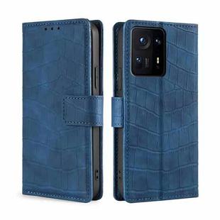 For Xiaomi Mi Mix 4 Skin Feel Crocodile Texture Magnetic Clasp Horizontal Flip PU Leather Case with Holder & Card Slots & Wallet(Blue)