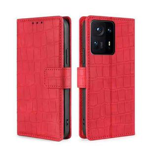 For Xiaomi Mi Mix 4 Skin Feel Crocodile Texture Magnetic Clasp Horizontal Flip PU Leather Case with Holder & Card Slots & Wallet(Red)