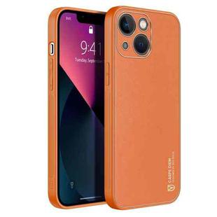 DUX DUCIS YOLO Series PU + PC + TPU All-inclusive Electroplating Shockproof Protective Case For iPhone 13(Orange)
