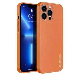 For iPhone 13 Pro DUX DUCIS YOLO Series PU + PC + TPU All-inclusive Electroplating Shockproof Protective Case (Orange)