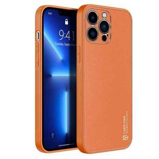 DUX DUCIS YOLO Series PU + PC + TPU All-inclusive Electroplating Shockproof Protective Case For iPhone 13 Pro Max(Orange)