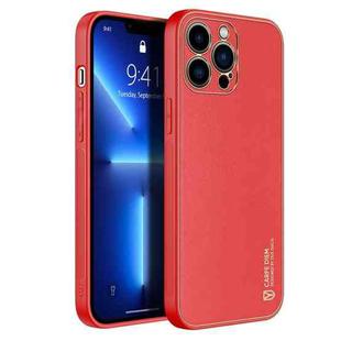 DUX DUCIS YOLO Series PU + PC + TPU All-inclusive Electroplating Shockproof Protective Case For iPhone 13 Pro Max(Red)